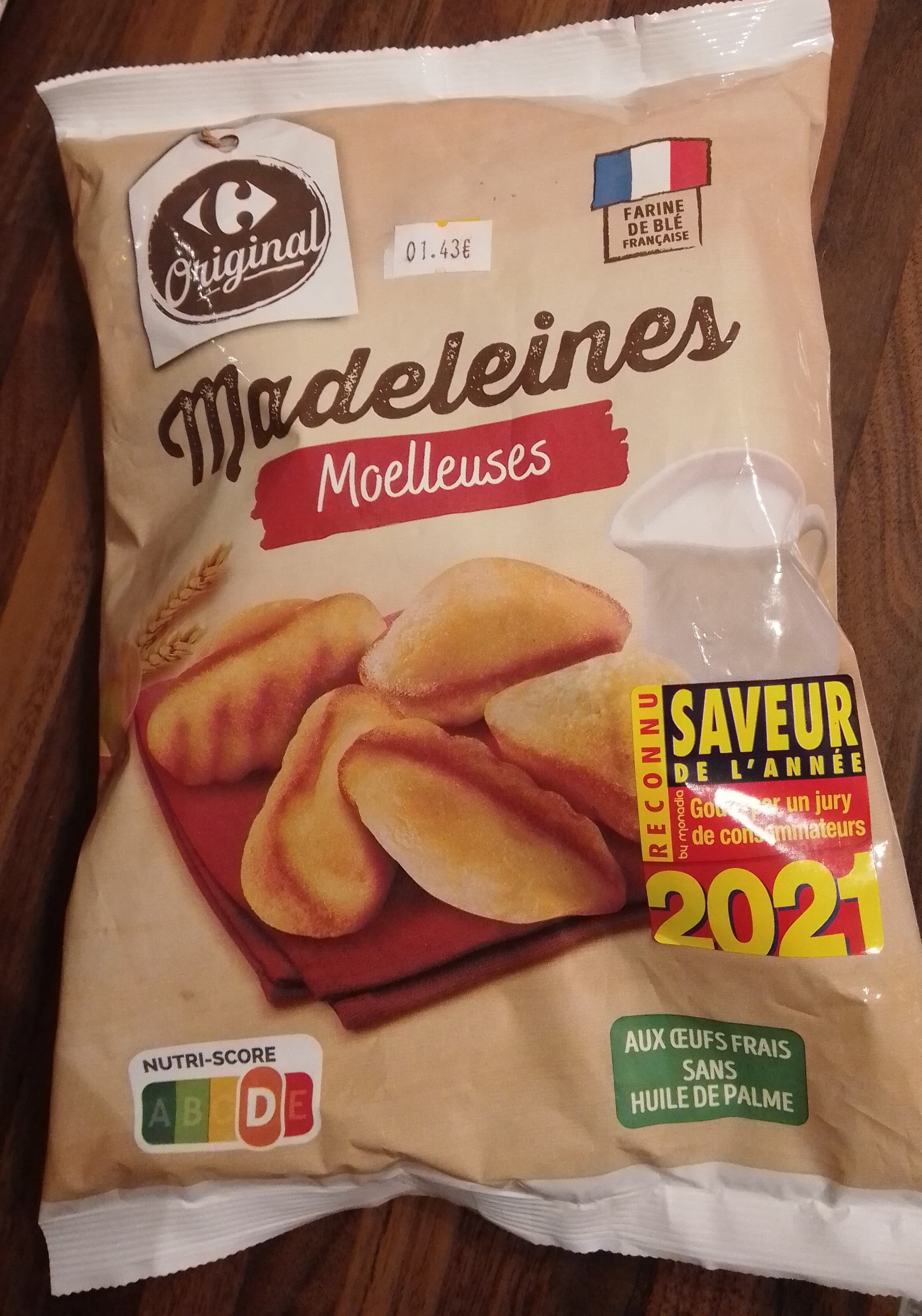 Carrefour Madeleines Moelleuses packshot