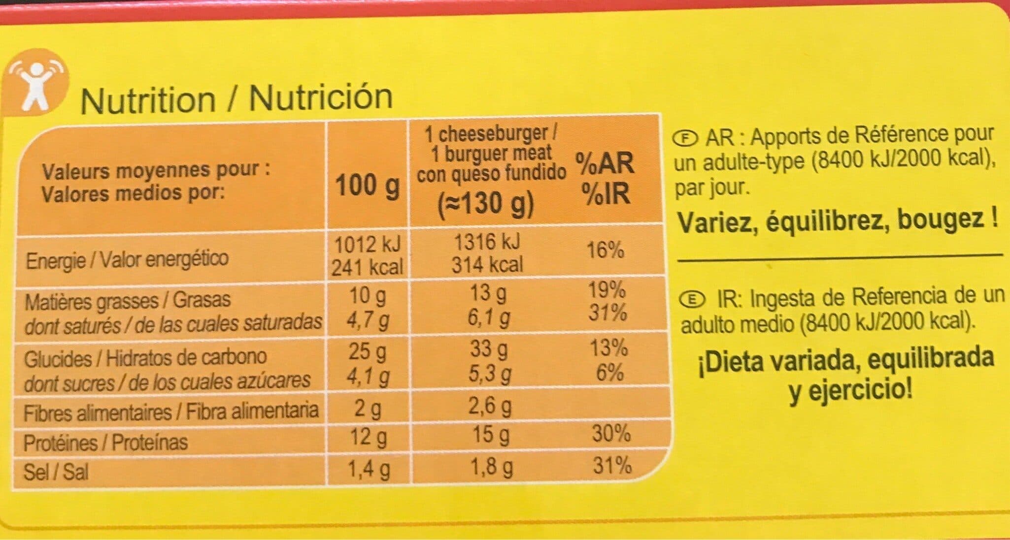 Carrefour 6 Cheese burgers packshot