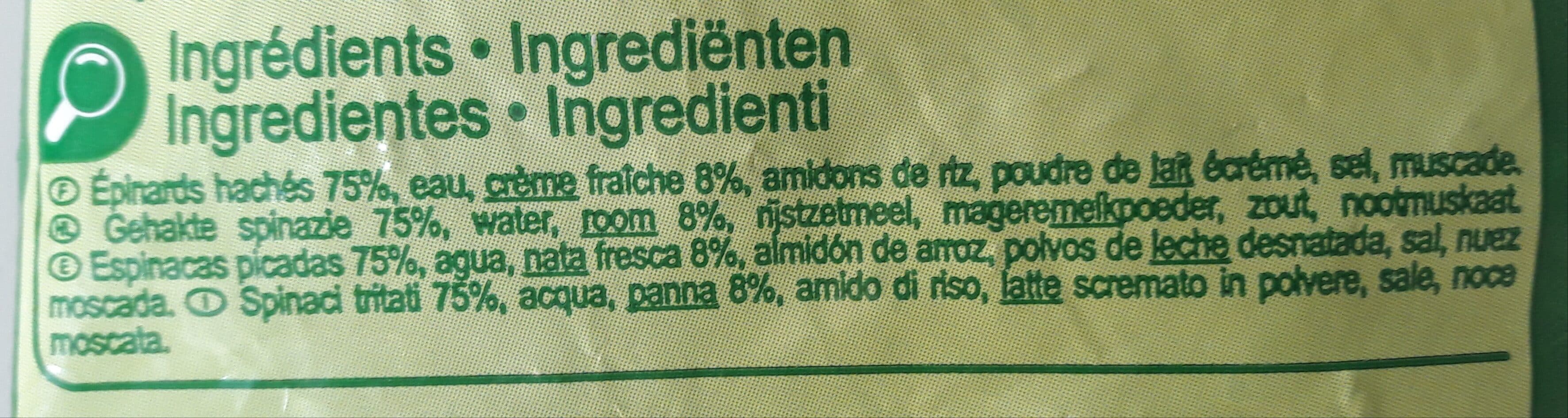 Carrefour Épinards à la crème fraîche Hachés packshot