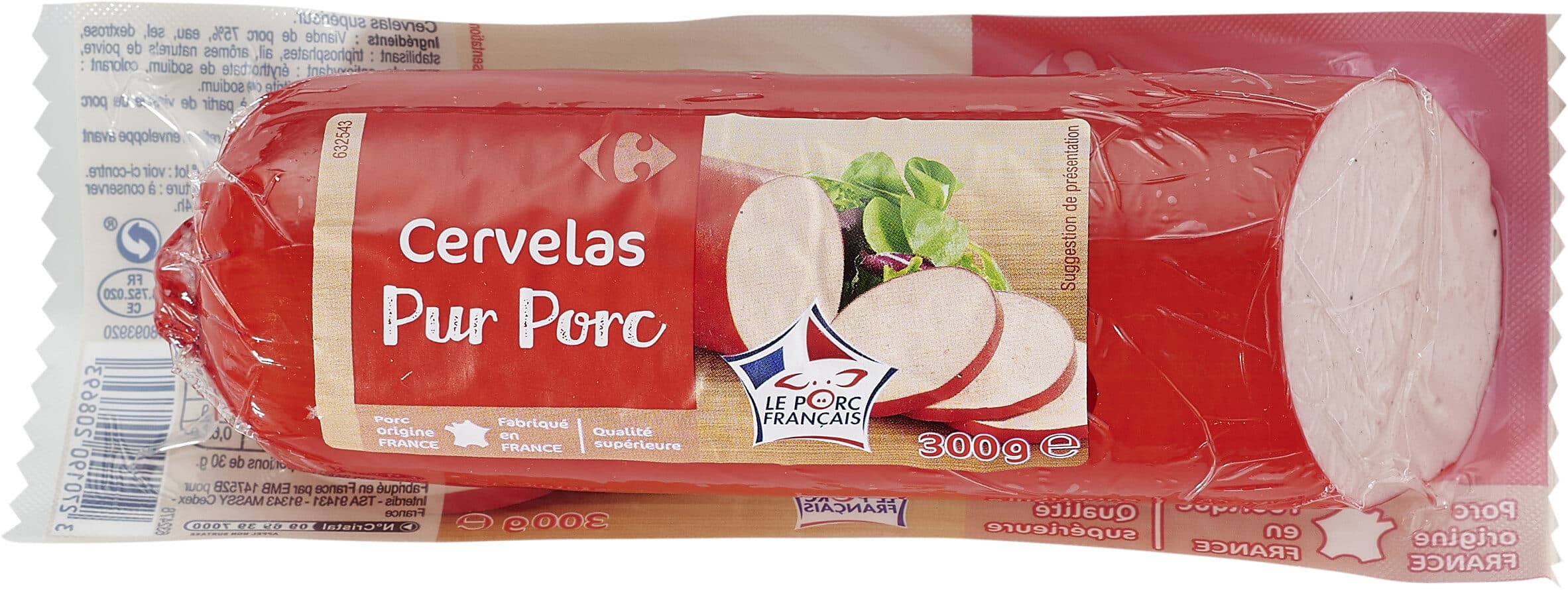 Carrefour Cervelas Pur Porc packshot