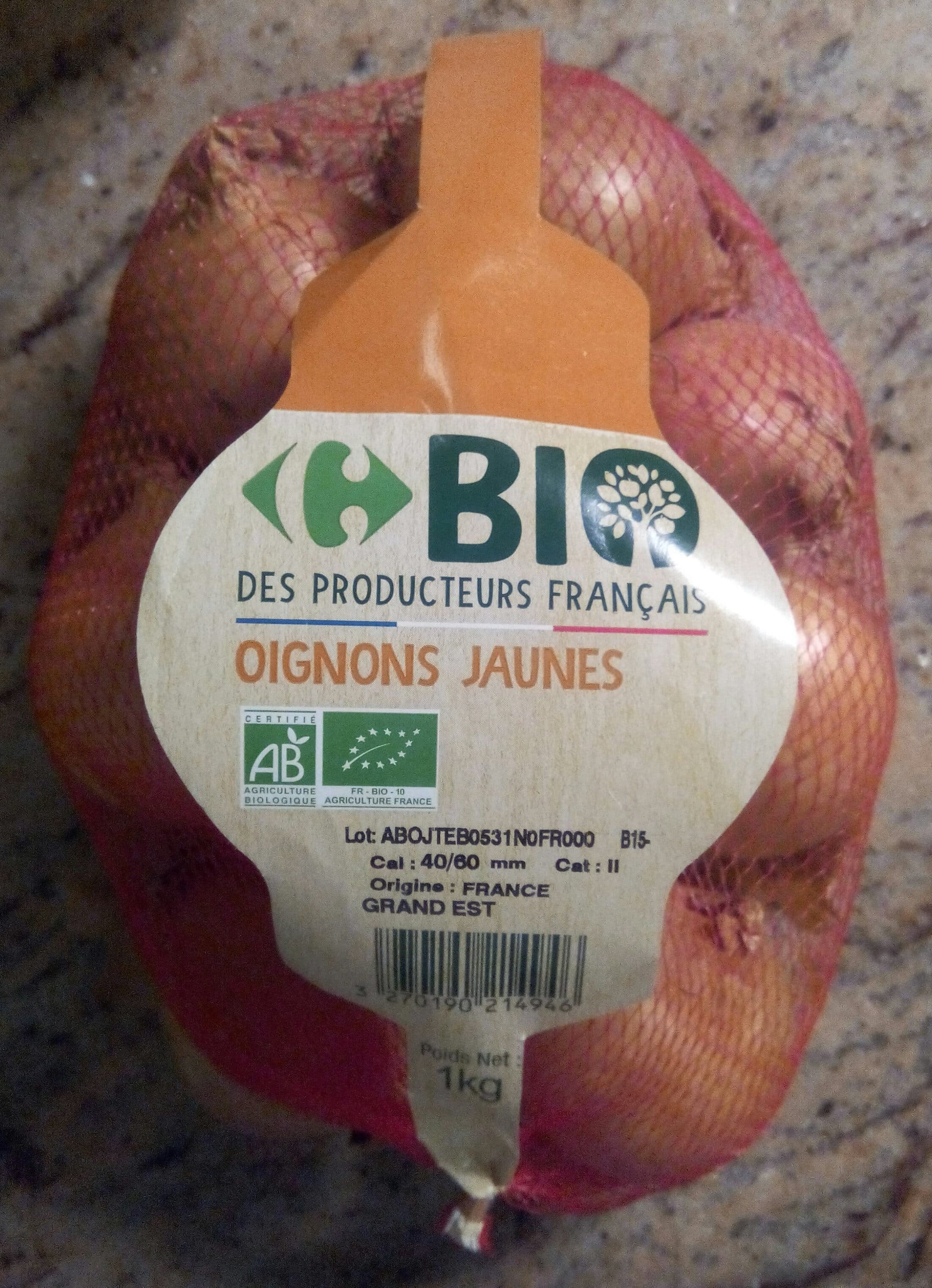 Carrefour BIO Oignons jaunes packshot