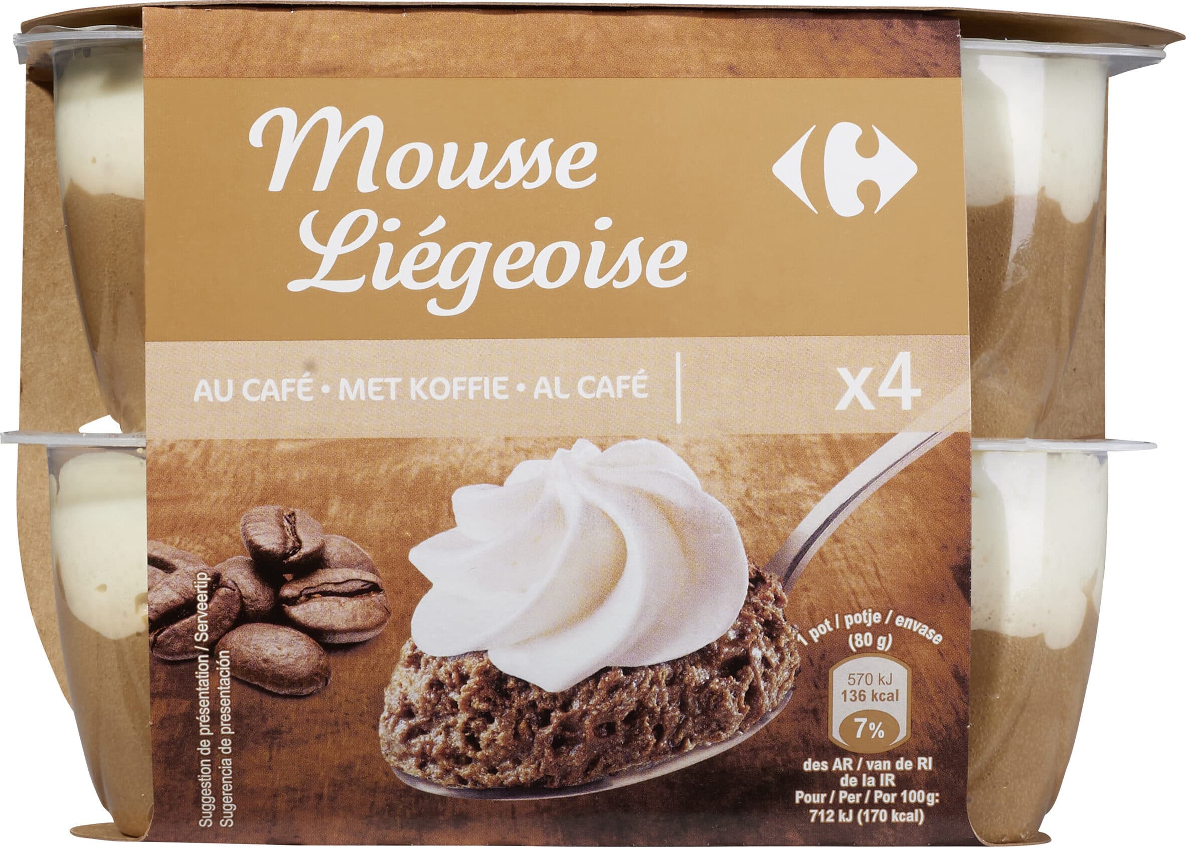 Carrefour Mousse de café y nata packshot