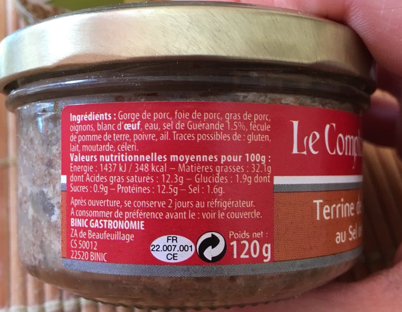 Le comptoir de Soizic Terrine de campagne au sel de guérande packshot