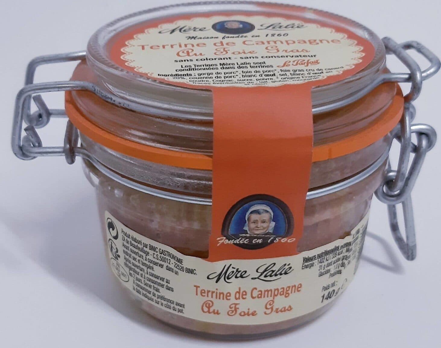 Mère Lalie Terrine de Campagne au Foie Gras Le Parfait packshot