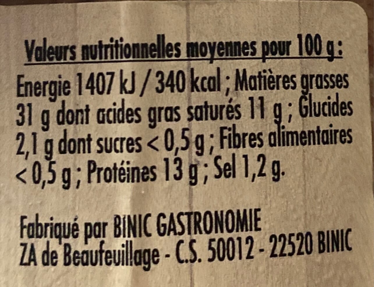 Binic Gastronomie Terrine de campagne à l'ancienne packshot