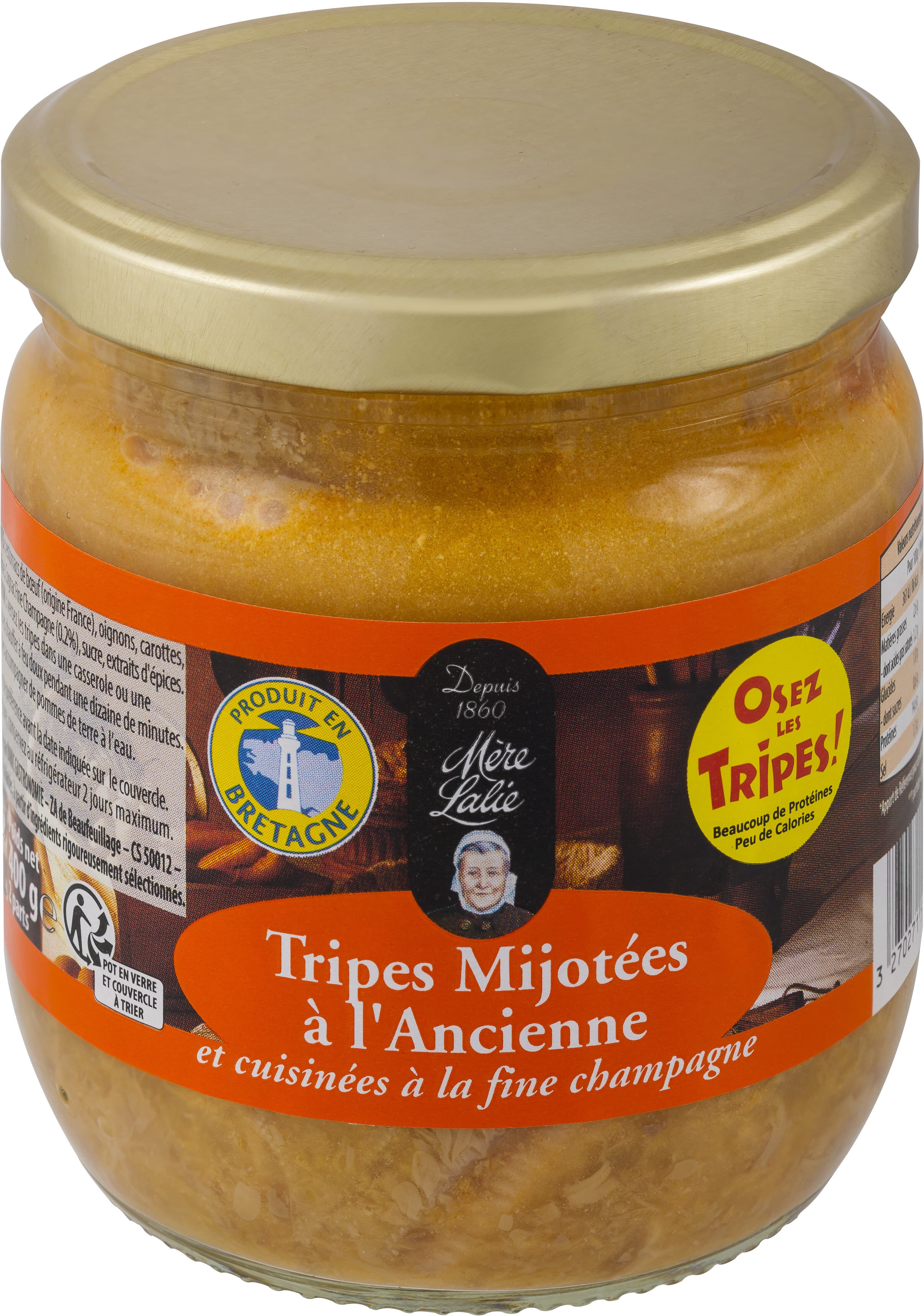 Mere lalie Tripes mijotées à l'Ancienne et cuisinées à la fine champagne packshot