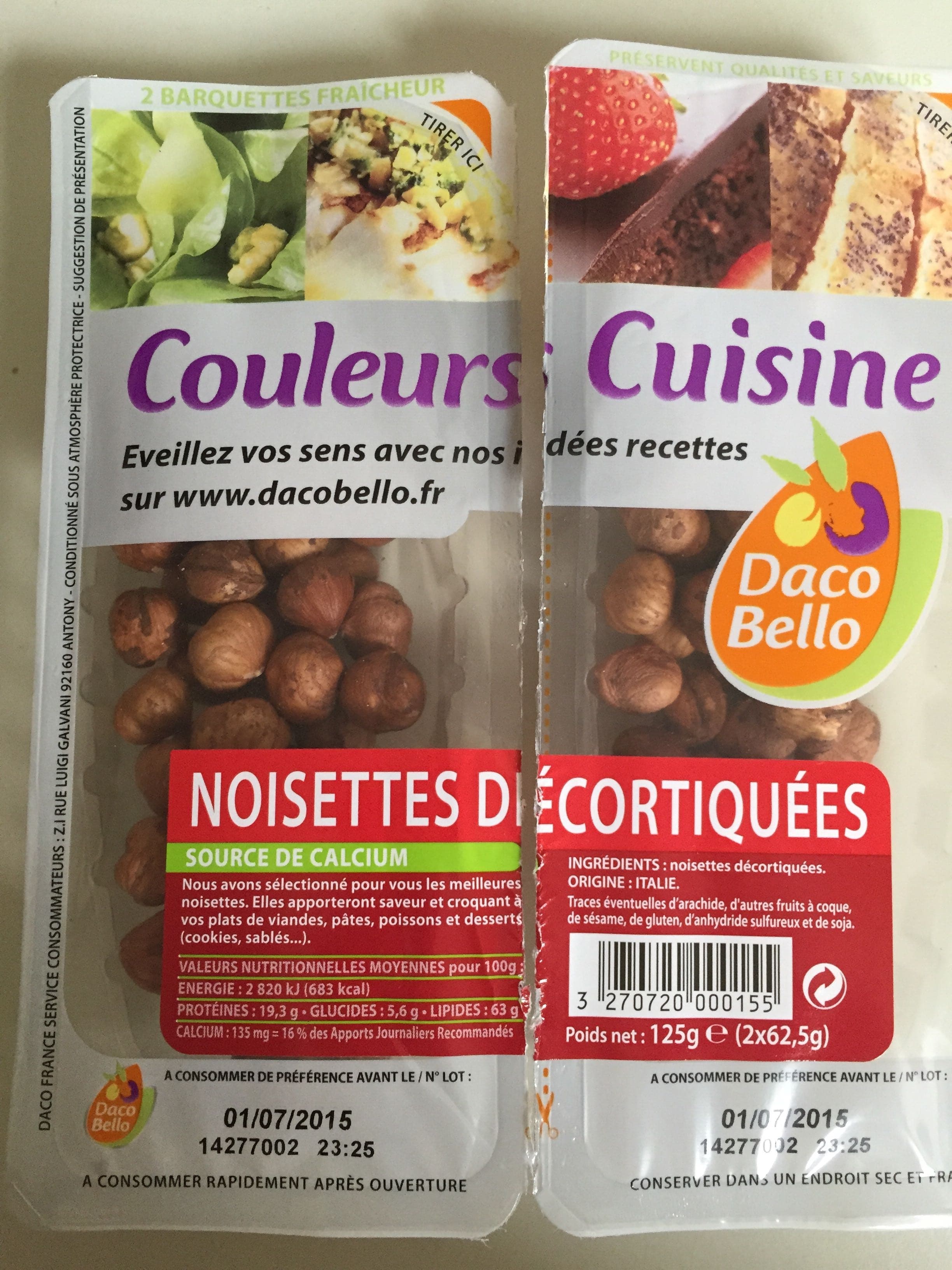 Daco bello Noisettes décortiquées packshot
