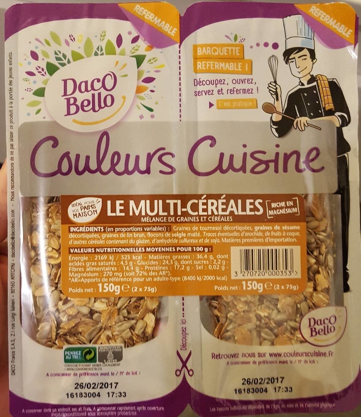 Daco bello Le multi-céréales packshot