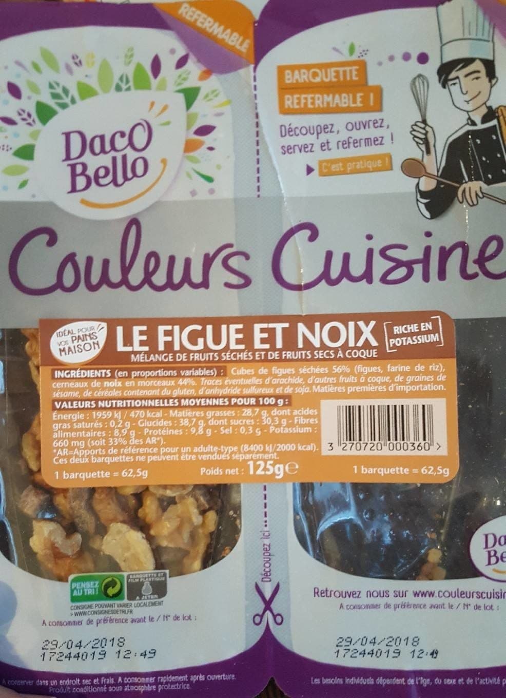 Daco Bello Pain futé, Le Figue et Noix packshot