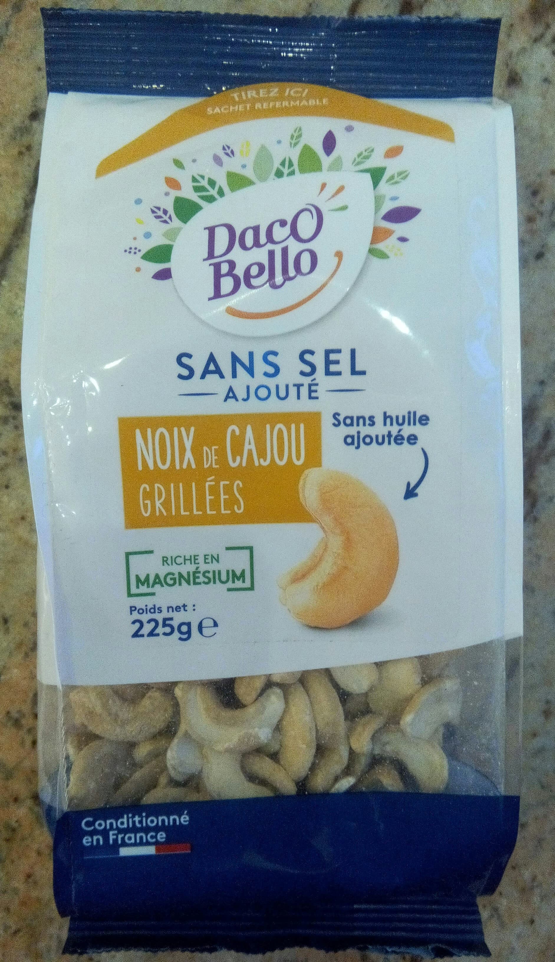 Daco Bello Noix de cajou grillées natures, sans sel packshot