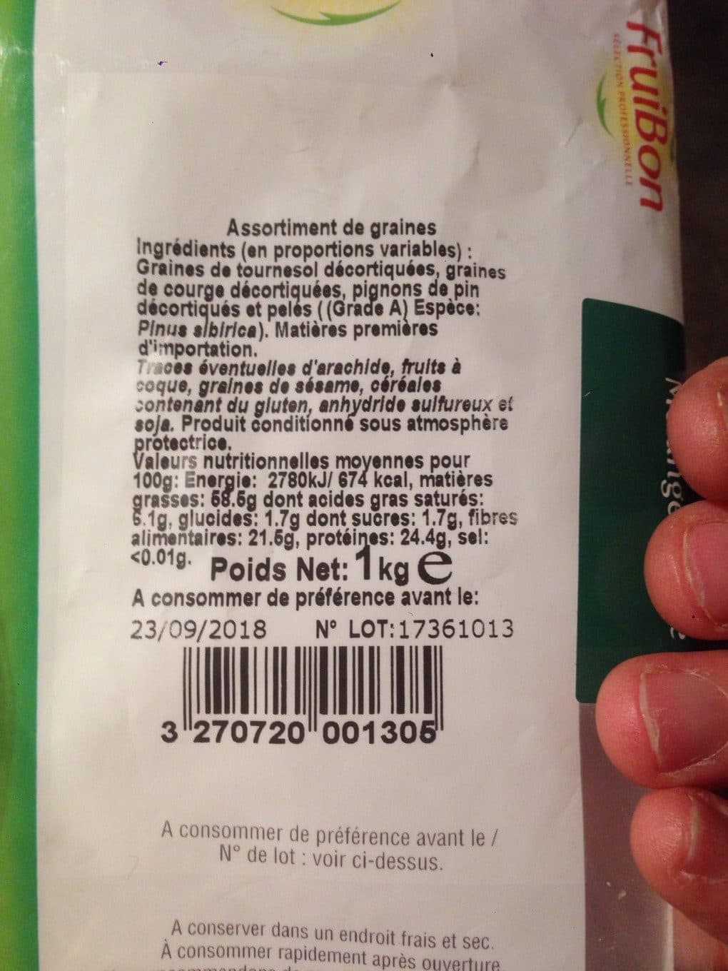 Fruibon Melange salade graines packshot