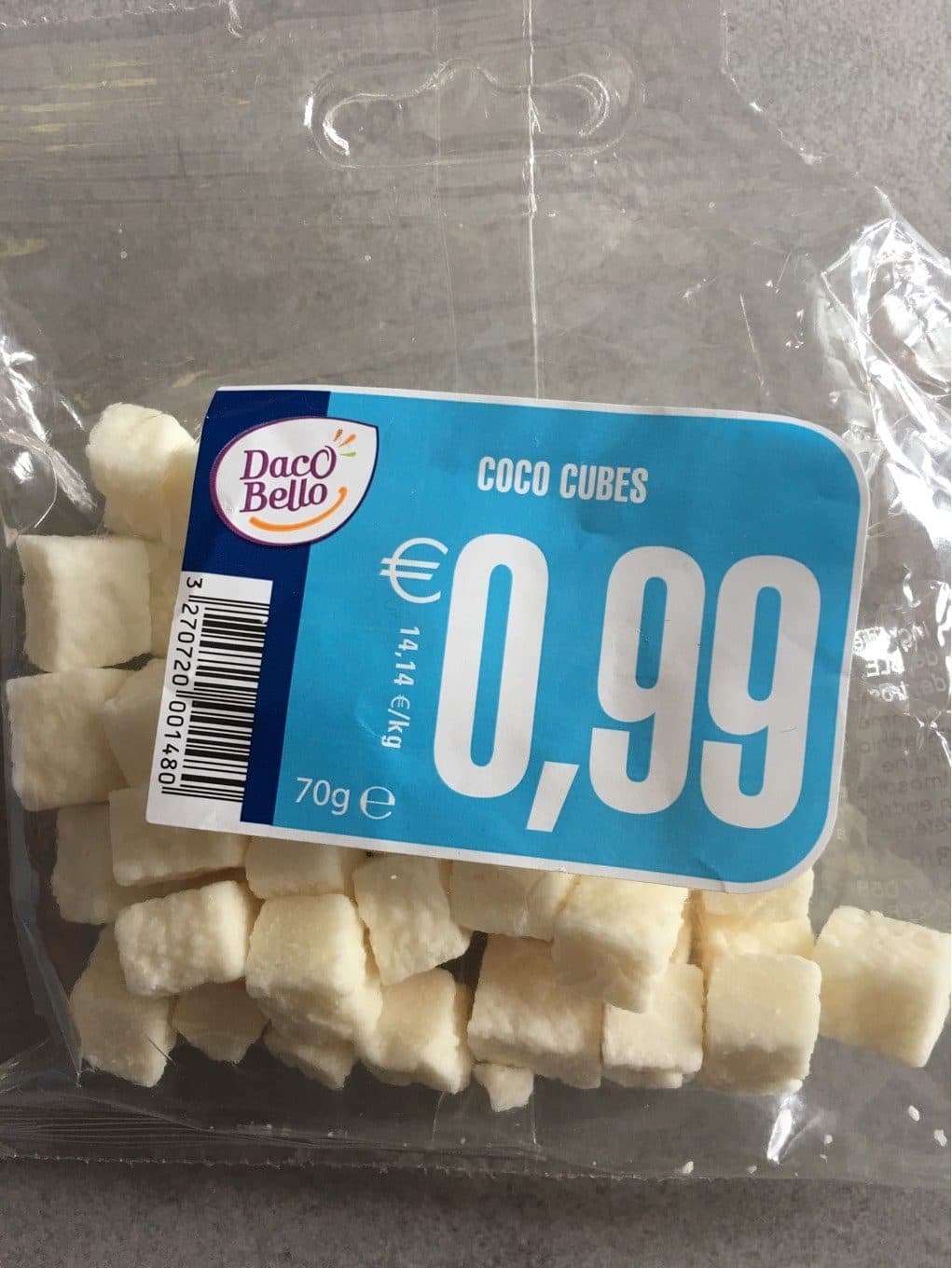 Daco Bello Coco cubes packshot
