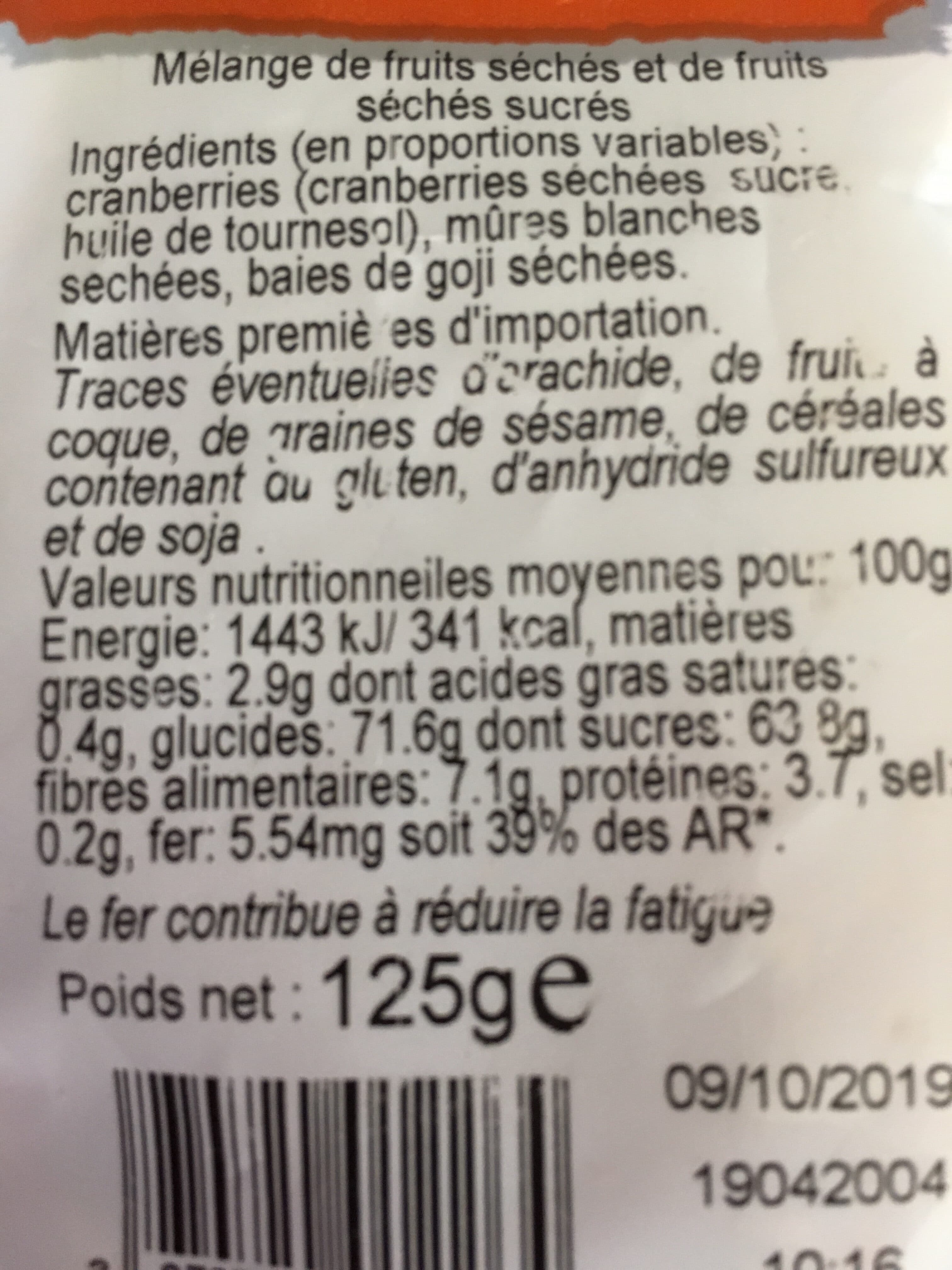 Daco Bello Superfruit Trio de fruits packshot