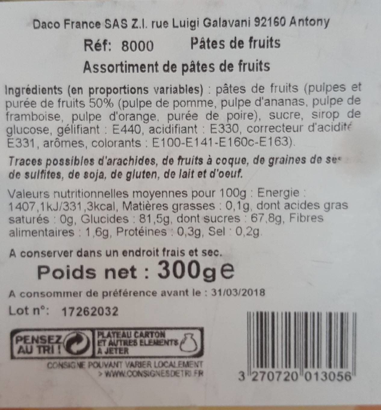 Darco Bello Pâte de fruits packshot