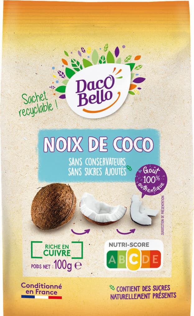 Daco Bello Noix de coco sans sucres ajoutés packshot
