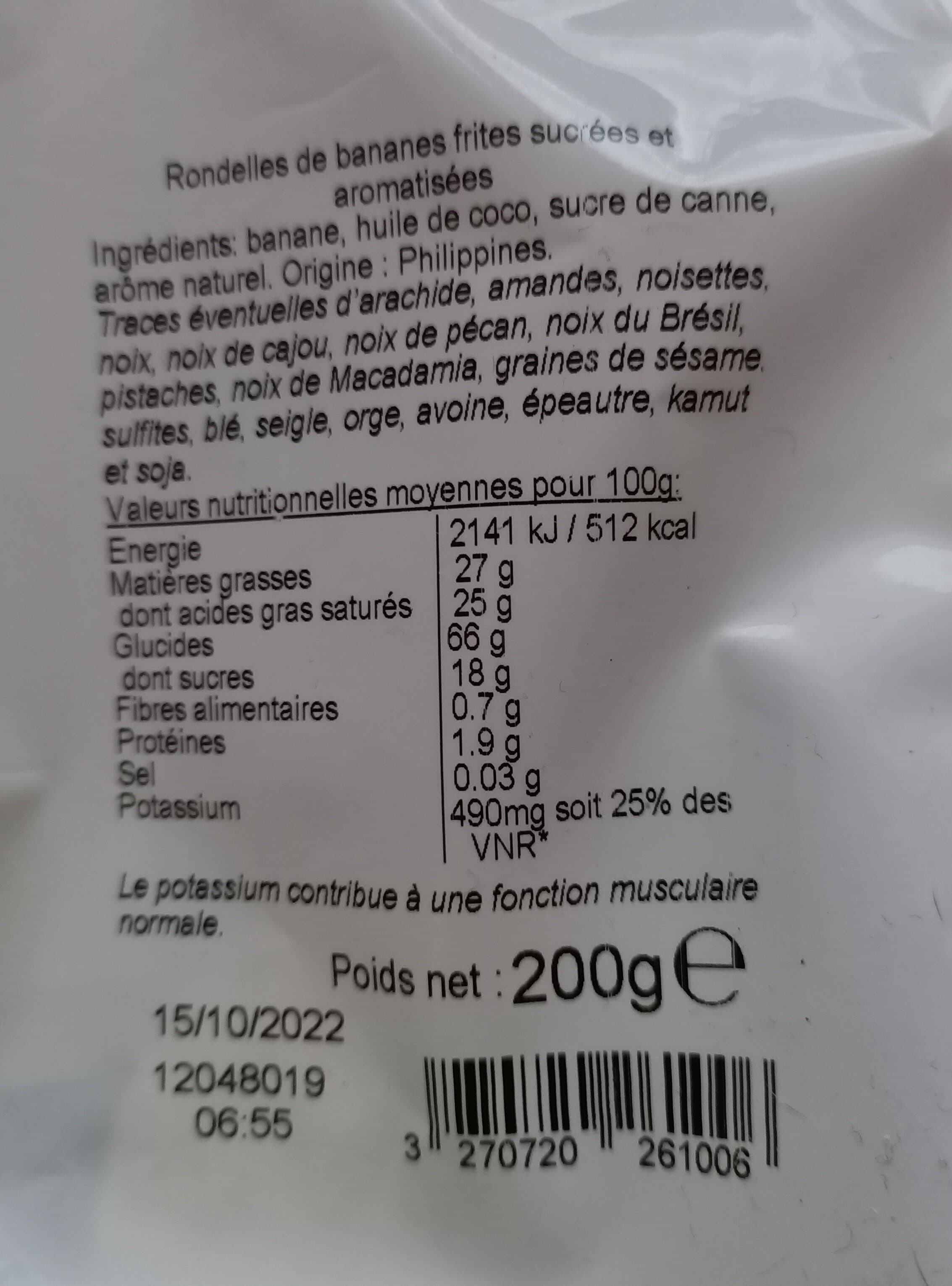 Daco bello Bananes chips packshot