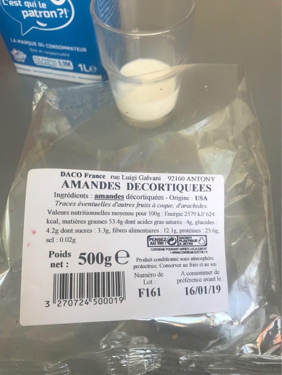 Open Food Facts amandes packshot
