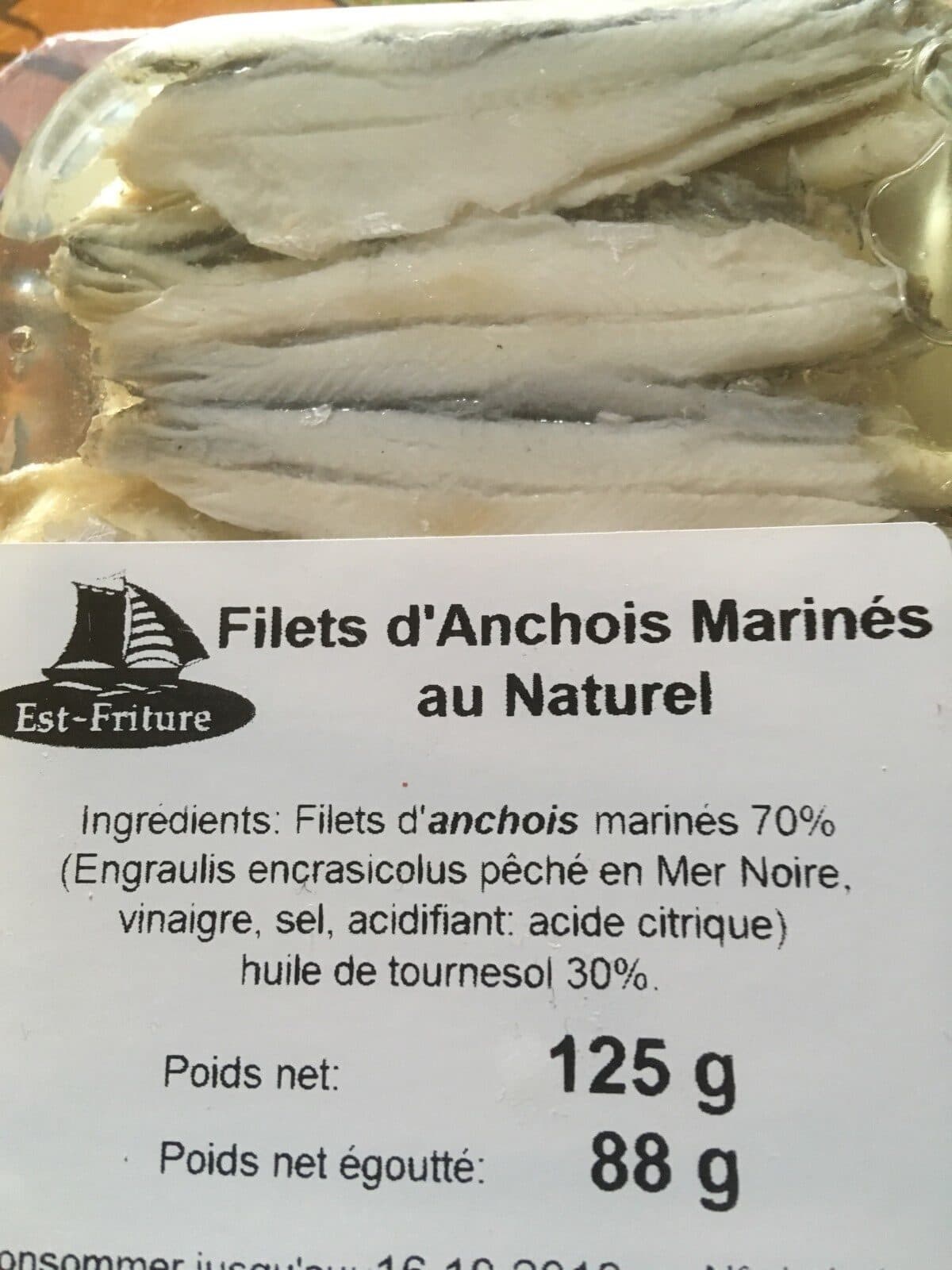 Open Food Facts Filets d'anchois marinés au naturel packshot