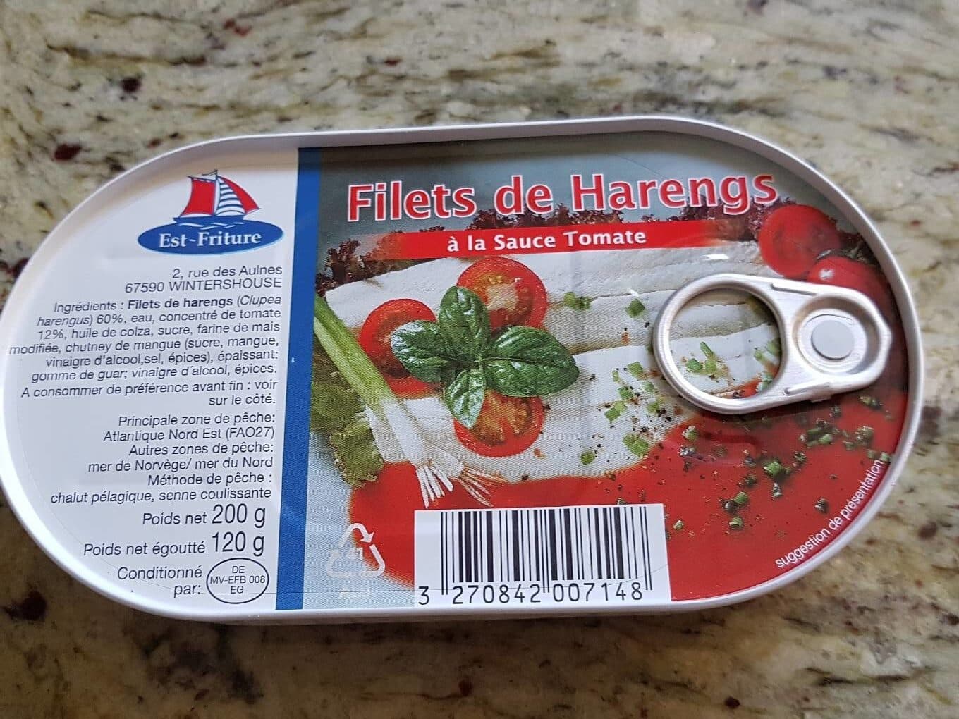 EST-FRITURE Filets de Harengs à la sauce tomate packshot