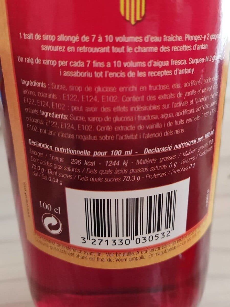 Open Food Facts Sirop greandine packshot