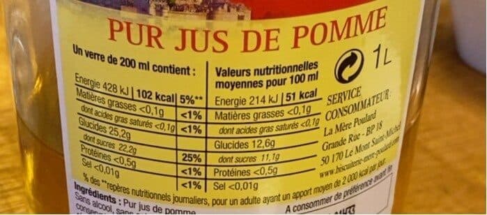 La Mère Poulard Pur Jus de pomme packshot