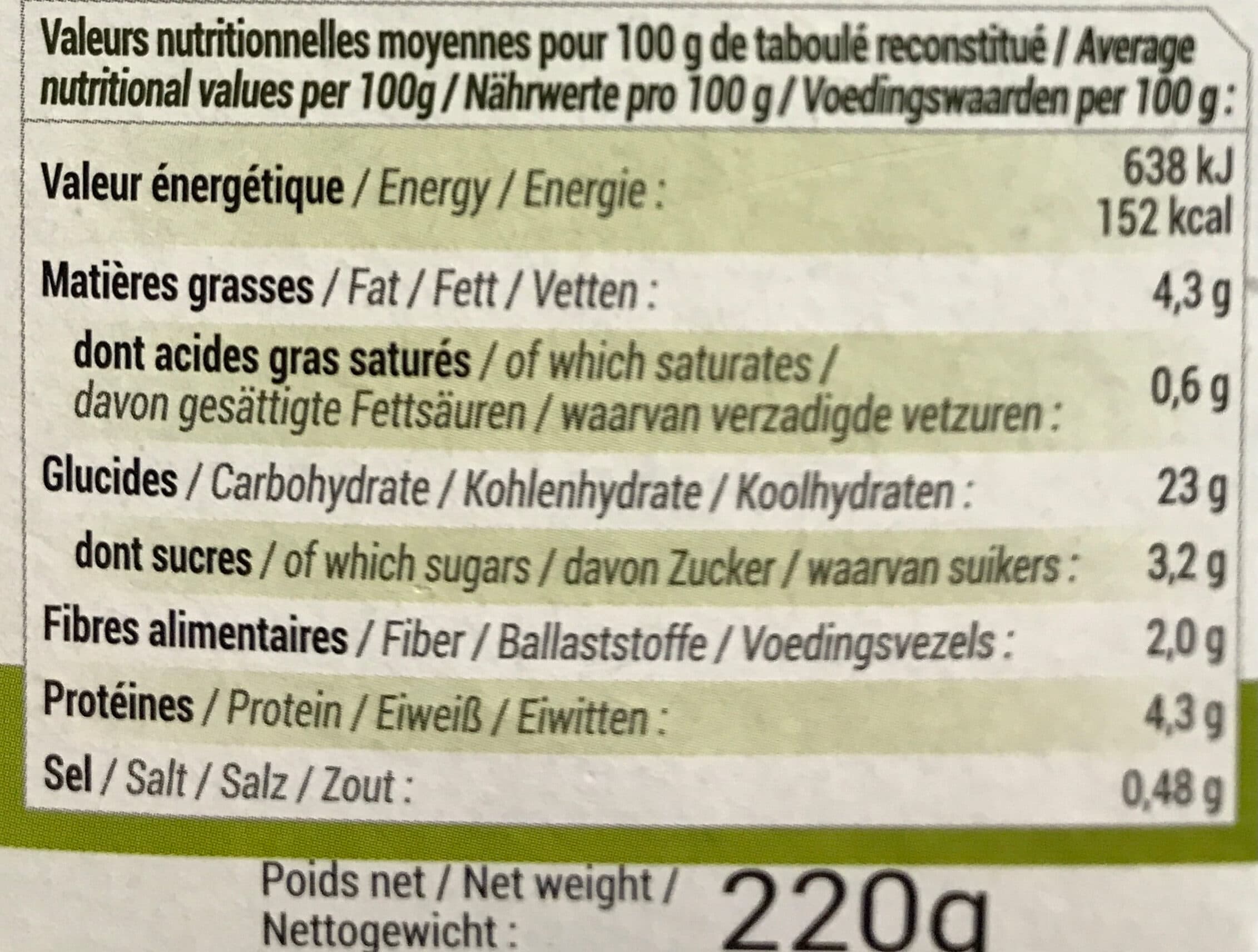 Jean MARTIN Taboulé packshot