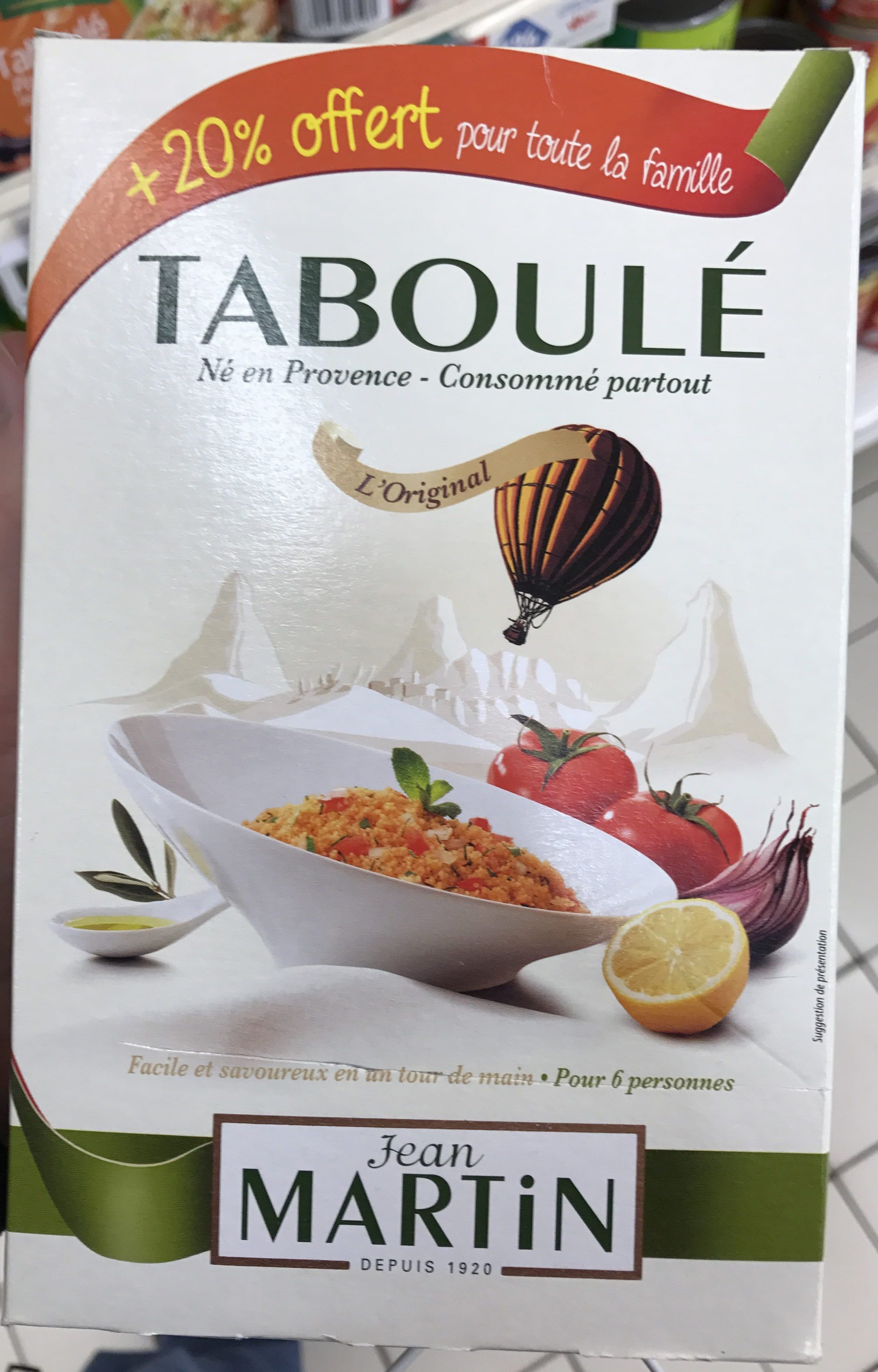 Jean Martin Taboulé (+20% offert) packshot