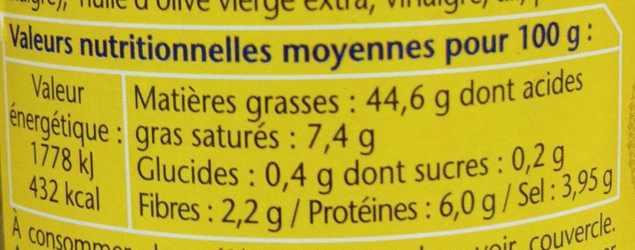 Jean Martin Spécialité à l'Anchoïade douce aux olives vertes de Provence packshot