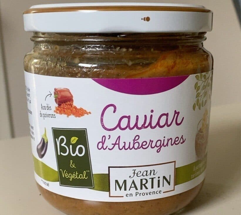 Jean martin Caviar d'aubergines bio packshot