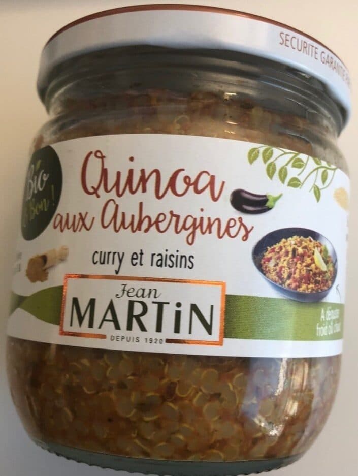 Jean MARTIN Quinoa aux aubergines, curry et raisins packshot