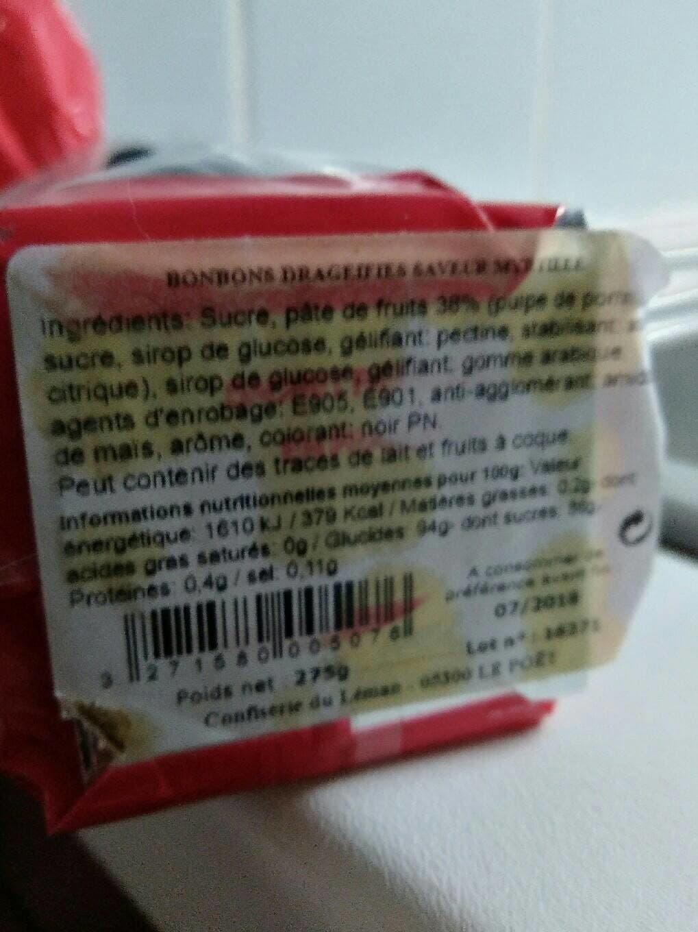 Confiserie du Leman Bonbons drageifies myrtille packshot