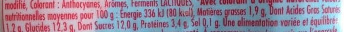 Oasis Fruiiits Yaourt à boire fraise framboise packshot