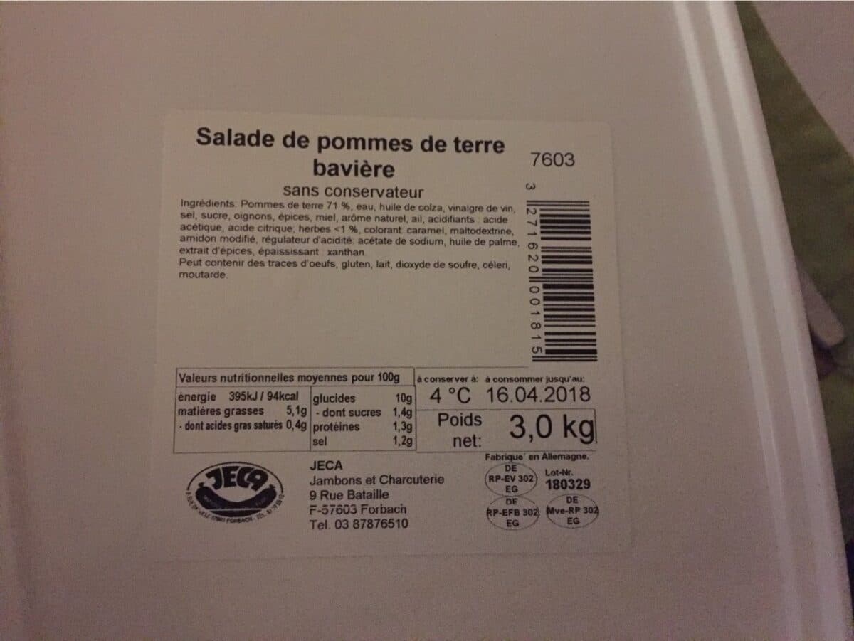 Open Food Facts Salade de pomme de terre packshot