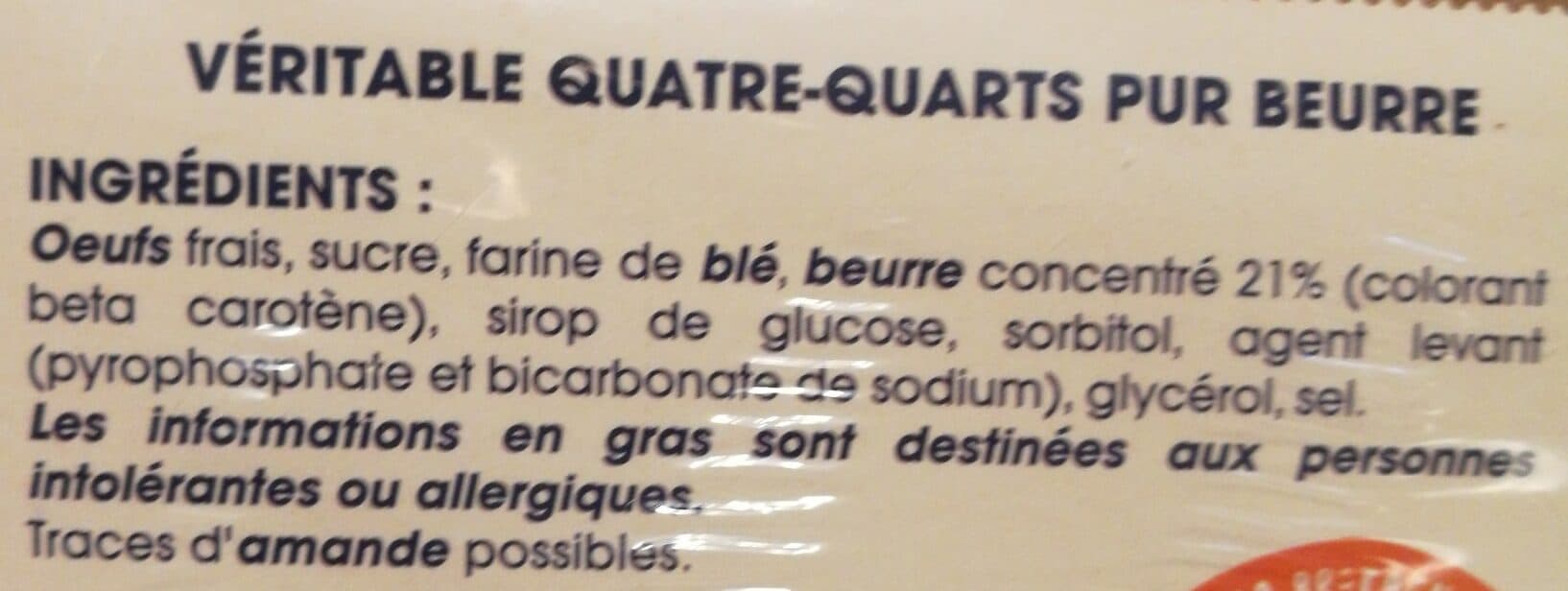 Maison Kerys Véritable quatre-quarts pur beurre packshot