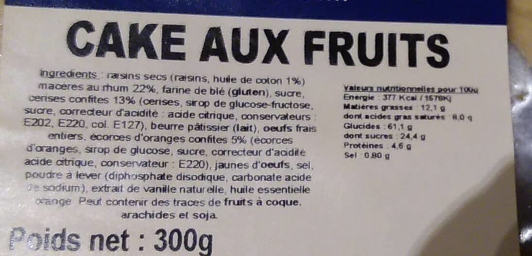 Maison Kerys Cake aux fruits packshot
