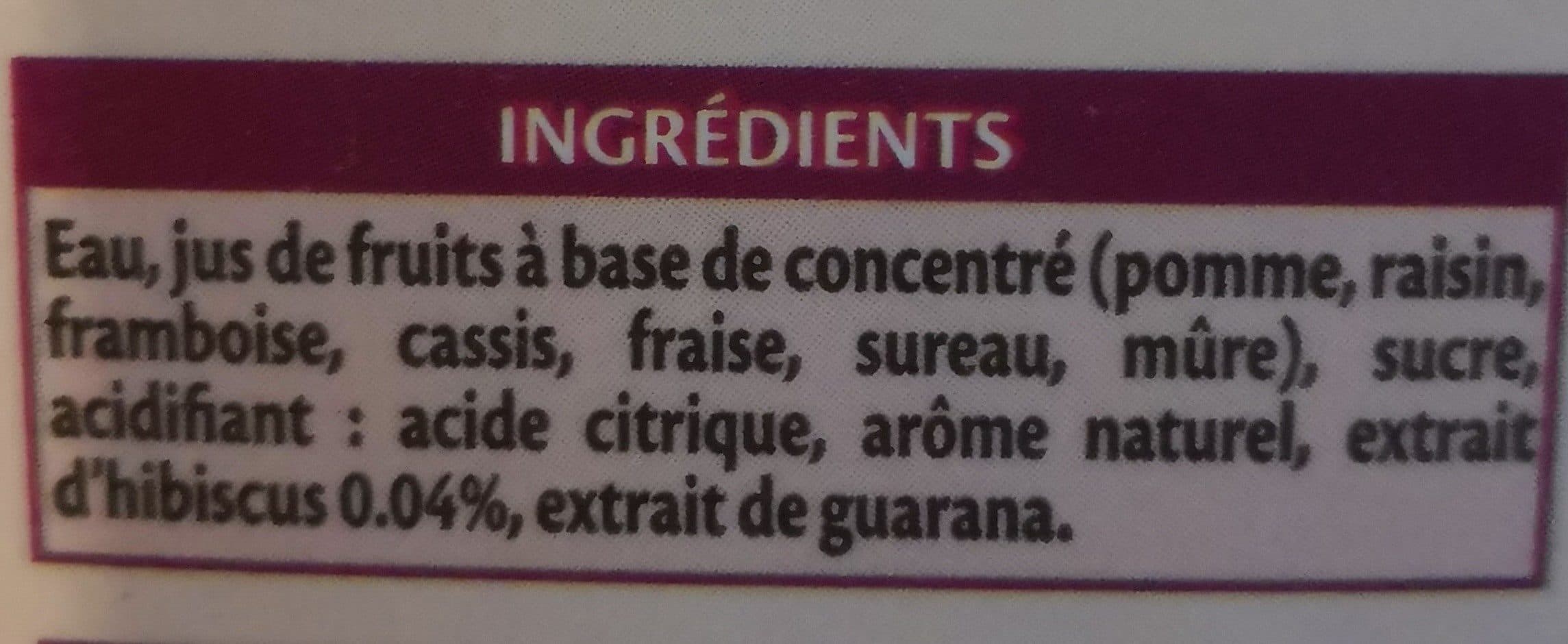 Open Food Facts Cocktail groseille pays fruits rouge packshot