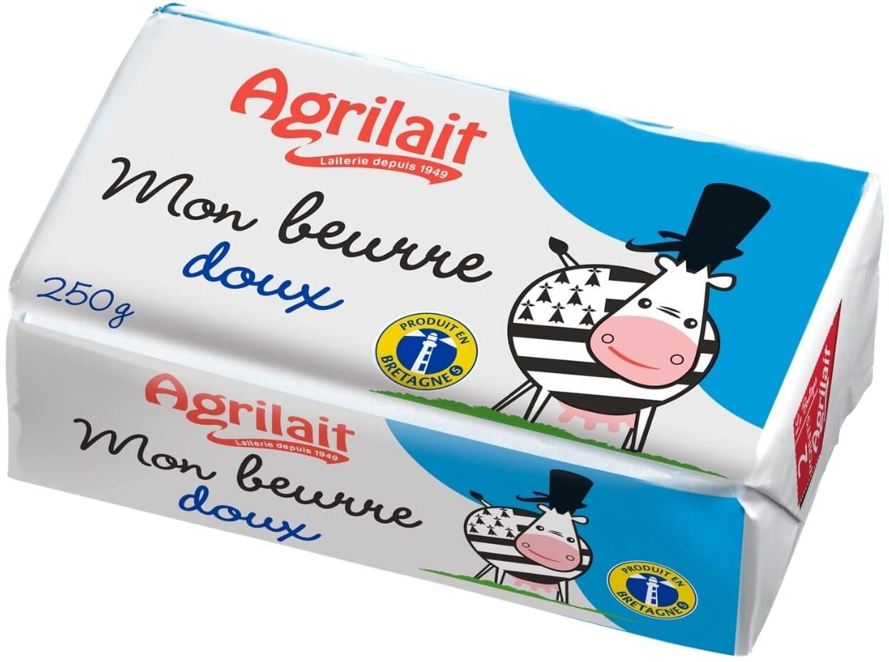Agrial Beurre plaquette 250g doux packshot