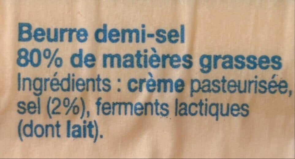 Open Food Facts Beurre de Bretagne Demi Sel packshot