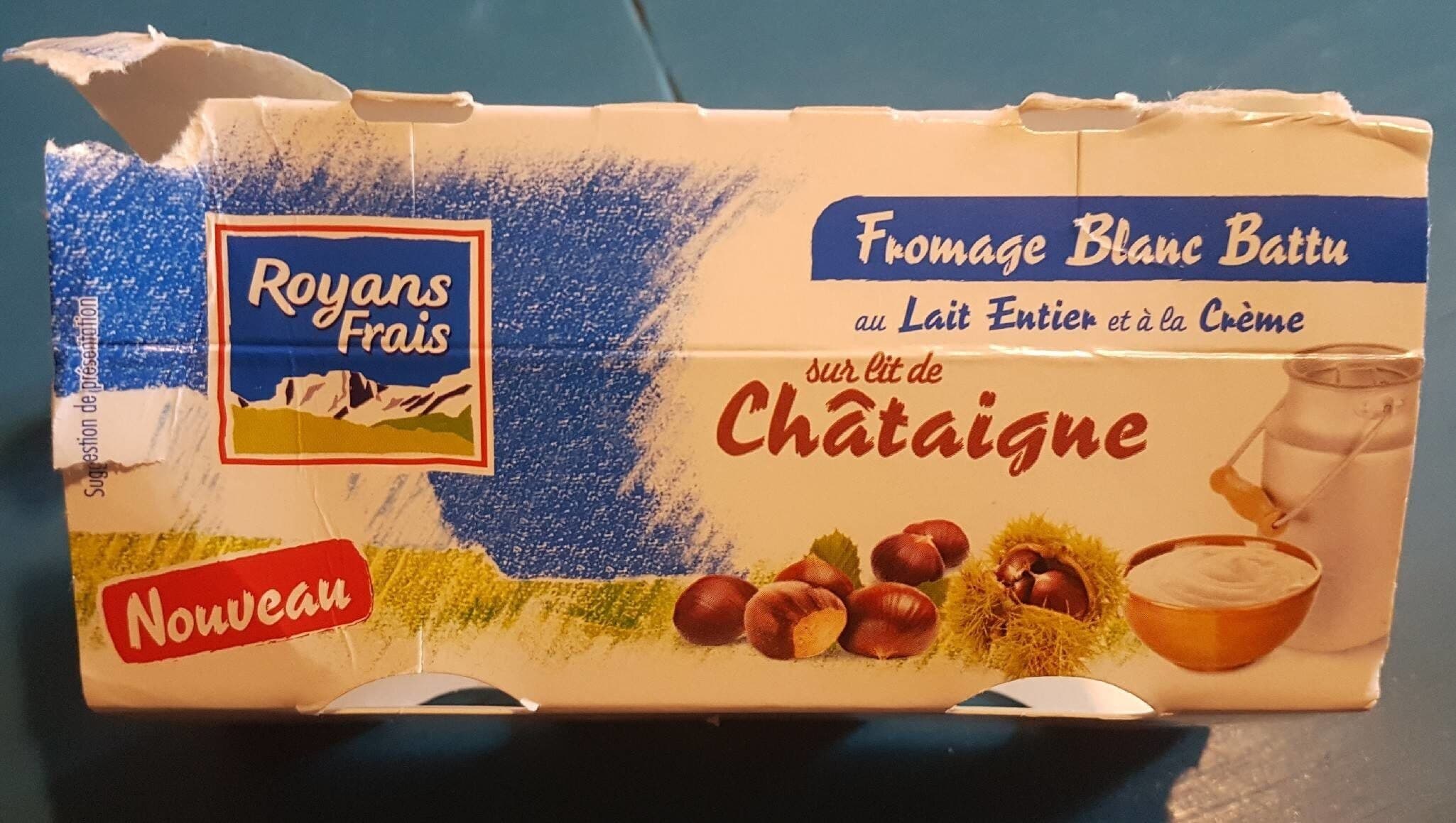 Royans frais Fromage blanc battu sur lit de chataigne packshot