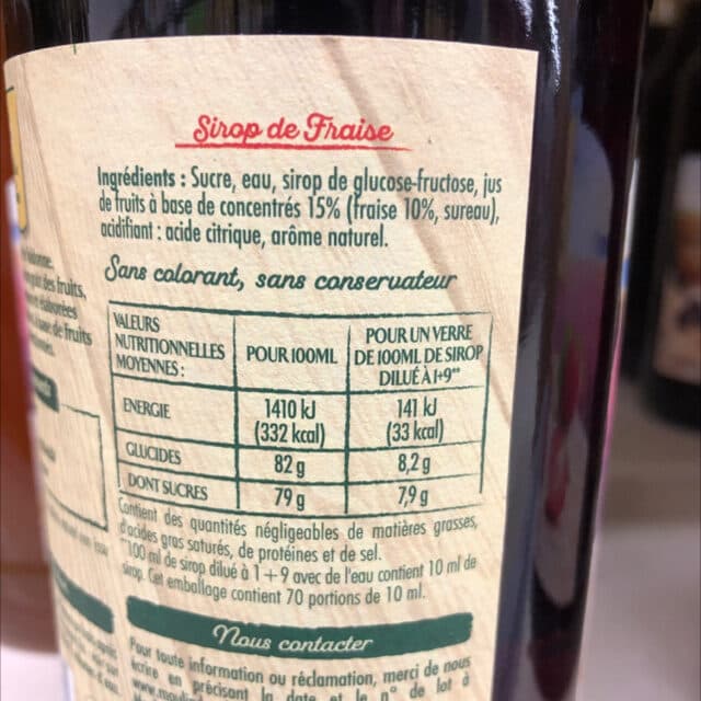 Moulin de Valdonne Sirop de Fraise packshot
