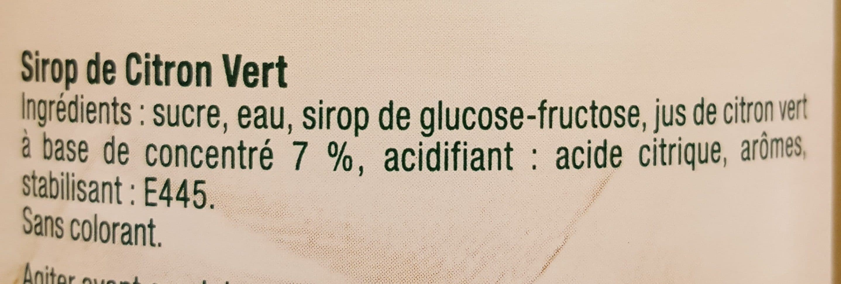 Moulin de Valdonne Sirop de Citron vert packshot