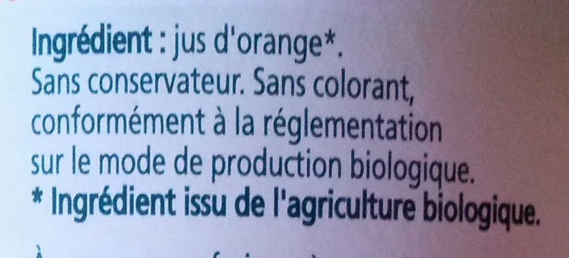Moulin de Valdonne Jus d'orange 100% pur fruit pressé bio packshot