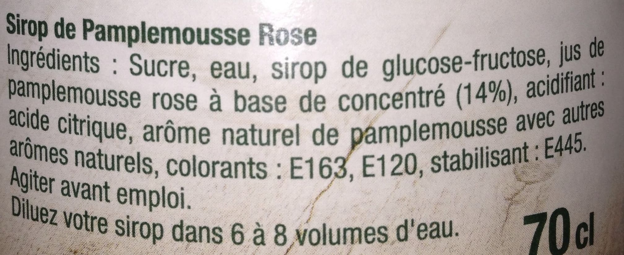Moulin de Valdonne Sirop pamplemousse rose packshot