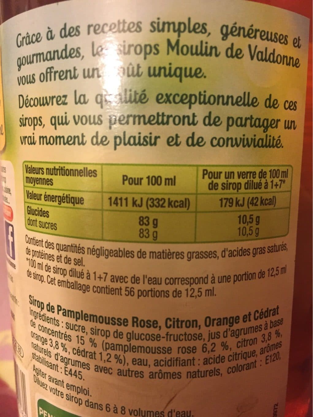 Moulin de Valdonne Sirop d'Agrumes packshot