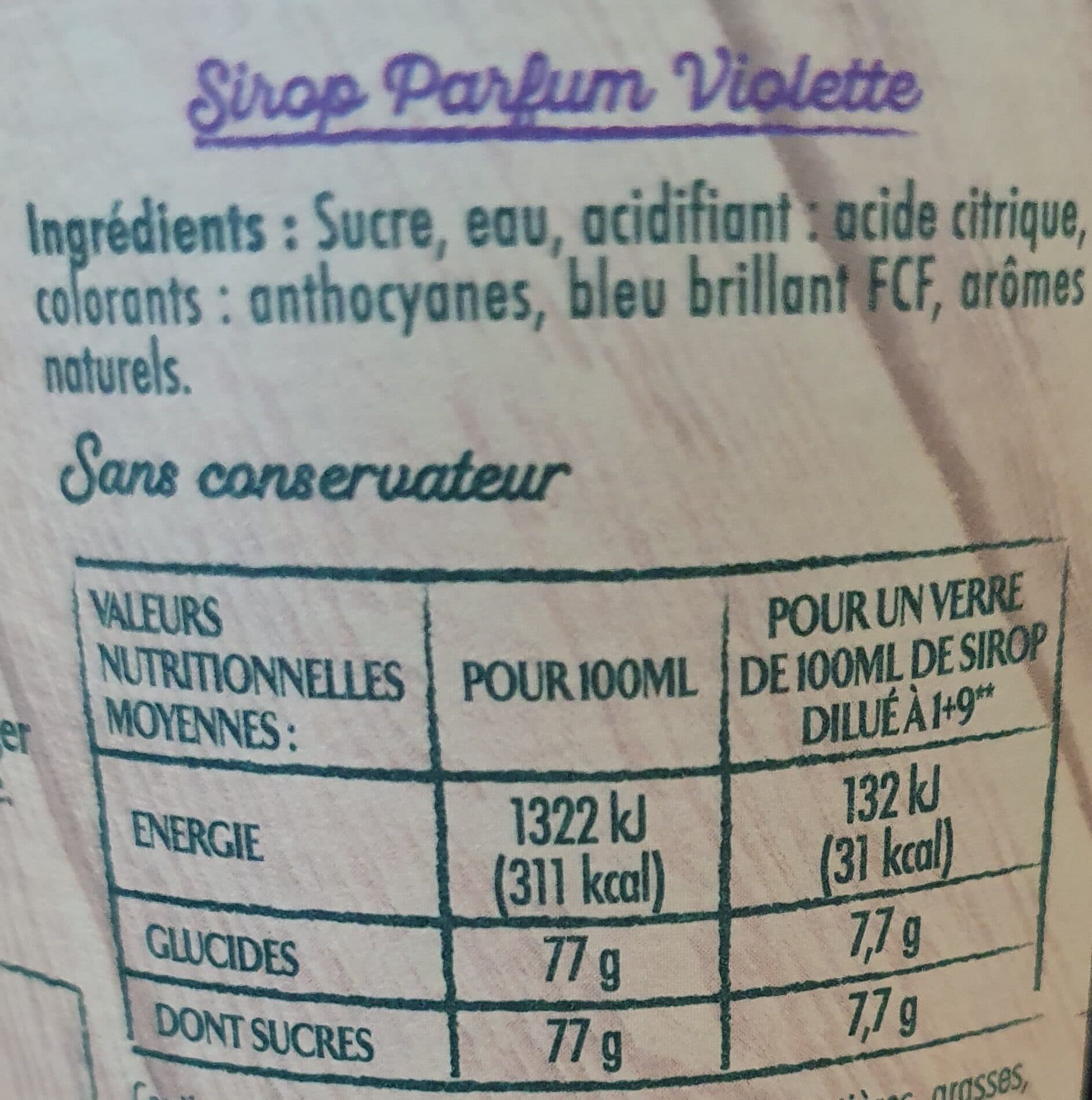 Moulin de Valdonne Sirop de Violette packshot
