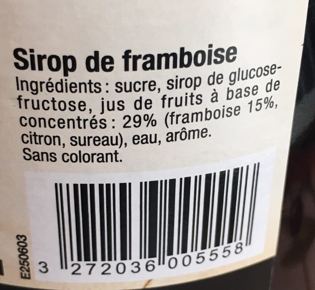 Moulin de Valdonne Sirop framboise packshot