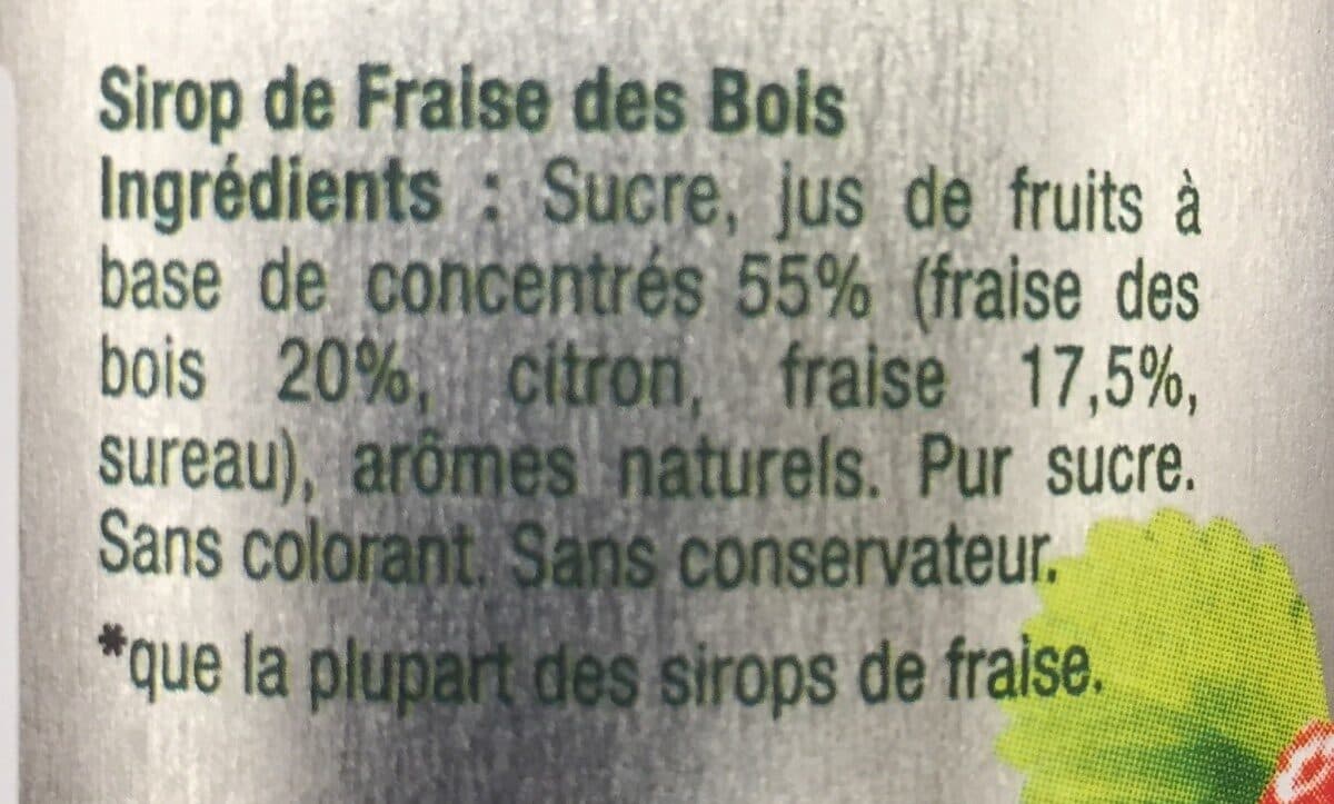 Moulin de Valdonne Le Sirop de Camille - Fraise des bois packshot