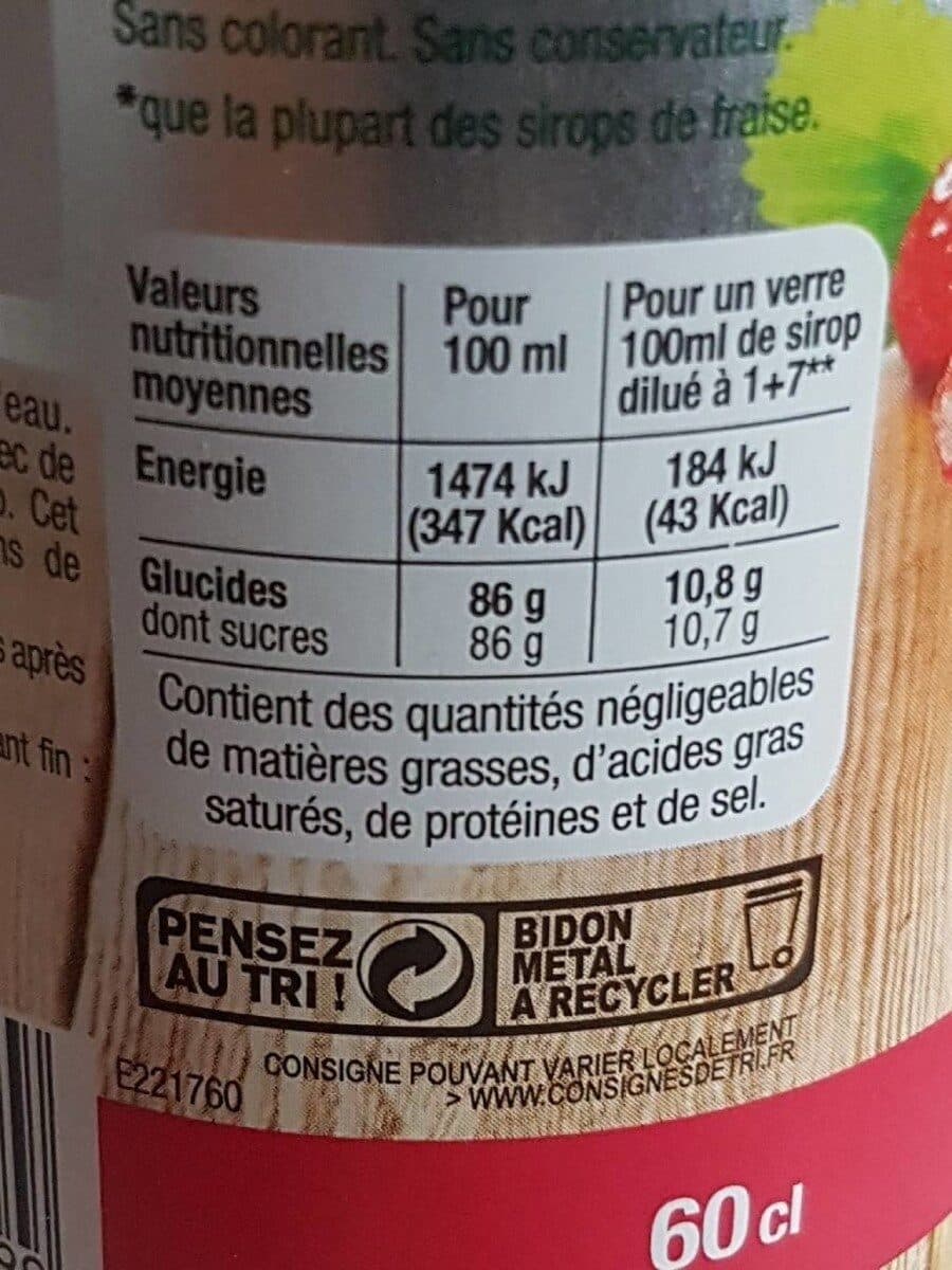Moulin de Valdonne Le Sirop de Camille - Fraise des bois packshot