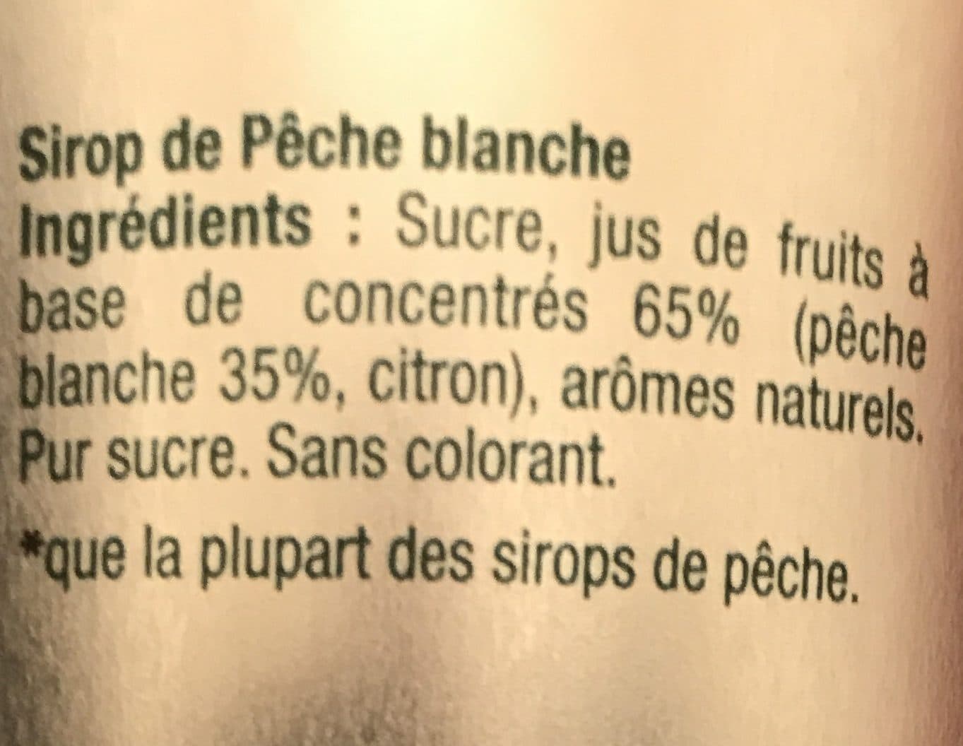 Moulin de Valdonne Le Sirop de Camille - Pêche Blanche packshot