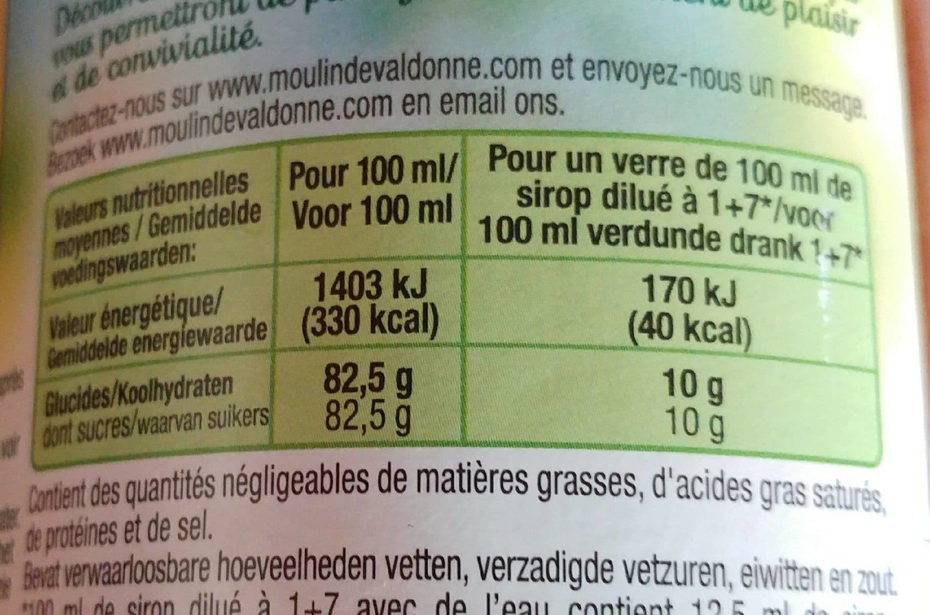 Moulin de Valdonne Sirop pêche et abricots packshot